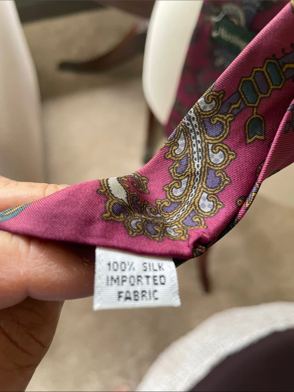 Hastings Bay Classic Burgundy Paisley Tie.